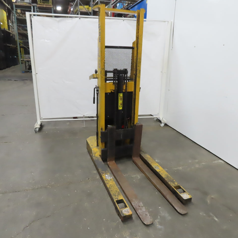 Big-Joe 2024-A5 2000LB Cap Manual Push Straddle Pallet Lift Stacker 60" Lift 12V