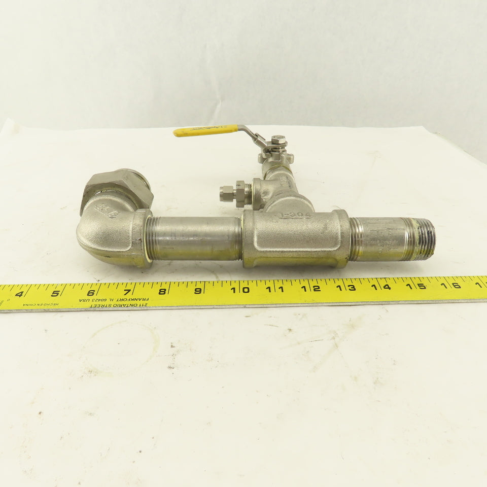 1/2" 1" Stainless Steel Misc. Fittings Valve Tees Elbow Assembly