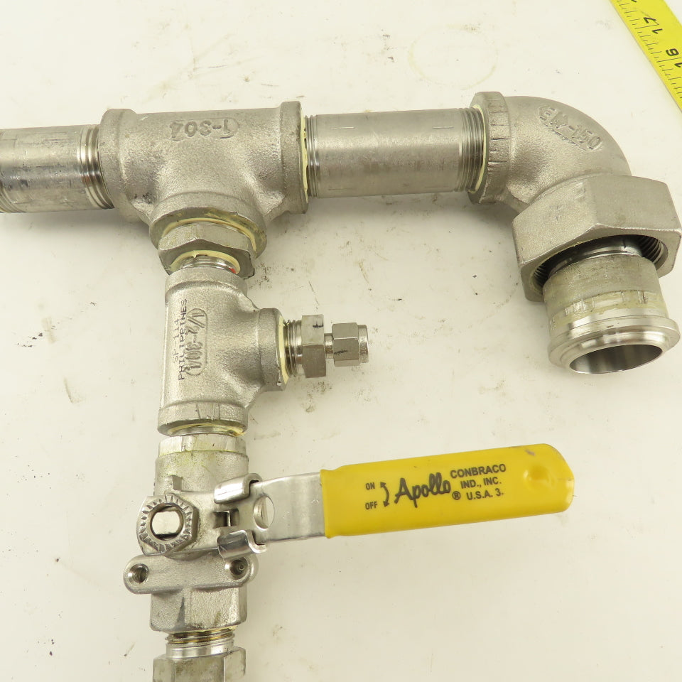 1/2" 1" Stainless Steel Misc. Fittings Valve Tees Elbow Assembly