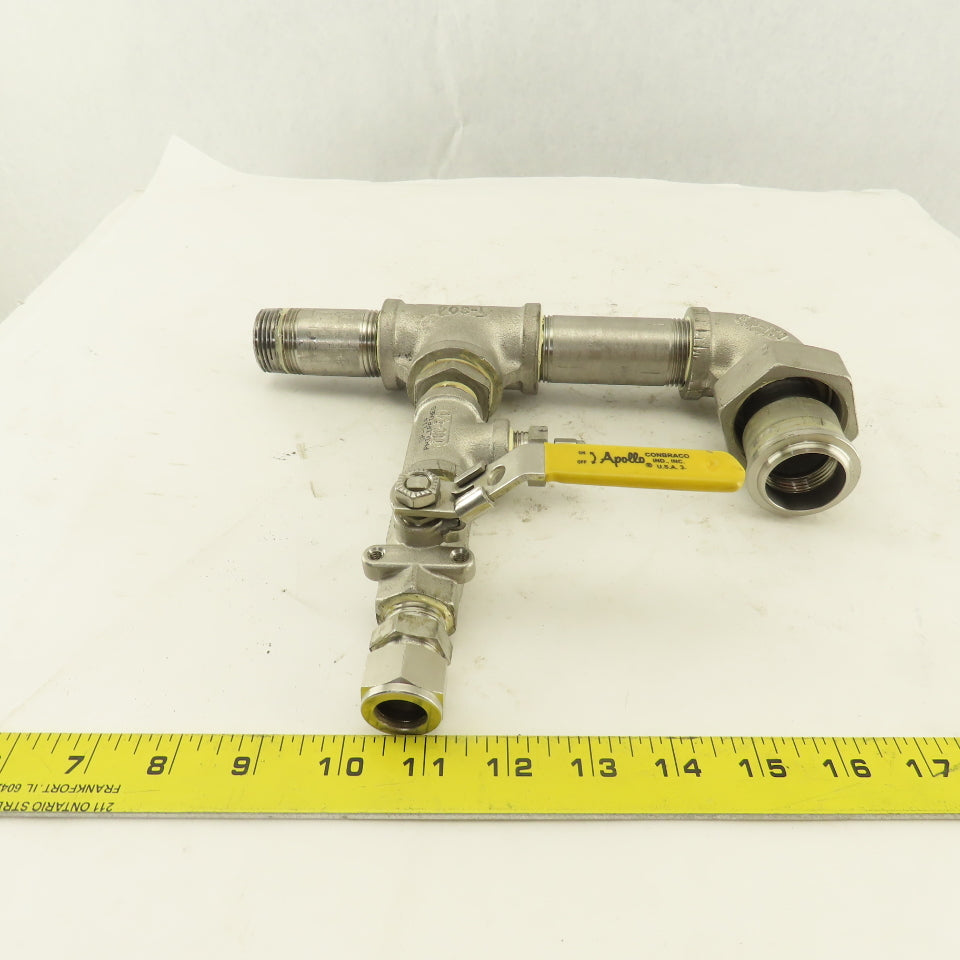 1/2" 1" Stainless Steel Misc. Fittings Valve Tees Elbow Assembly