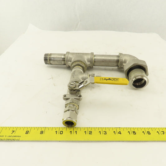 1/2" 1" Stainless Steel Misc. Fittings Valve Tees Elbow Assembly