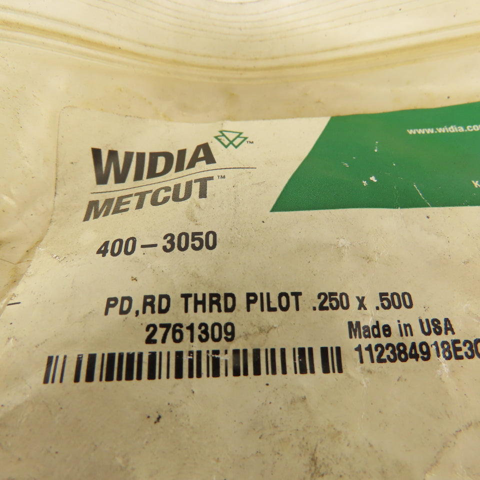 Widia 400-3050 Metcut .250 x .500 Head Threaded Countersink Counterbore Pilot
