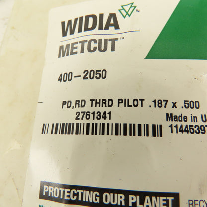 Widia 400-2050 Metcut .1875 x .5000 Head Threaded Countersink Counterbore Pilot