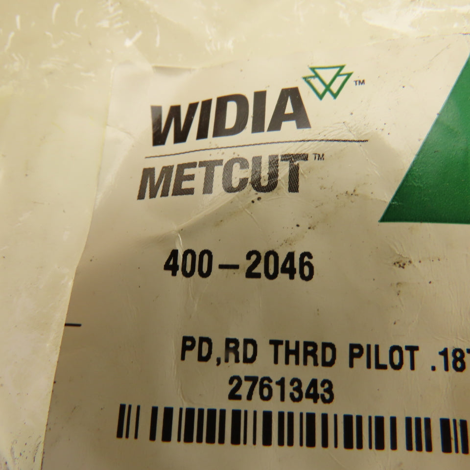 Widia 400-2046 Metcut .1875 x .4688 Head Threaded Countersink Counterbore Pilot