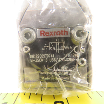 Rexroth R900570744 M-3SEW6 3 Way Direct Operated Valve 80/96VDC Coil
