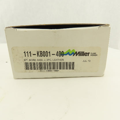 Miller Fluid Power 111-KB001-400 4" Bore Leather 3 Piece Seal Kit
