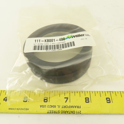Miller Fluid Power 111-KB001-400 4" Bore Leather 3 Piece Seal Kit