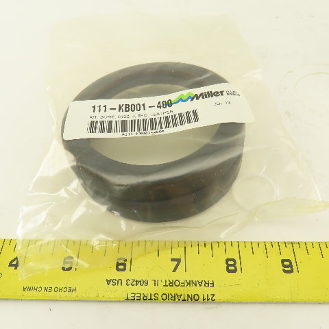 Miller Fluid Power 111-KB001-400 4" Bore Leather 3 Piece Seal Kit