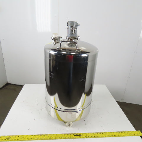 24 Gallon Stainless General Purpose Pressure Vessel Tank 80 PSI W/Casters