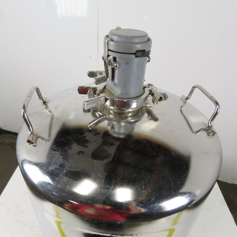 24 Gallon Stainless General Purpose Pressure Vessel Tank 80 PSI W/Casters