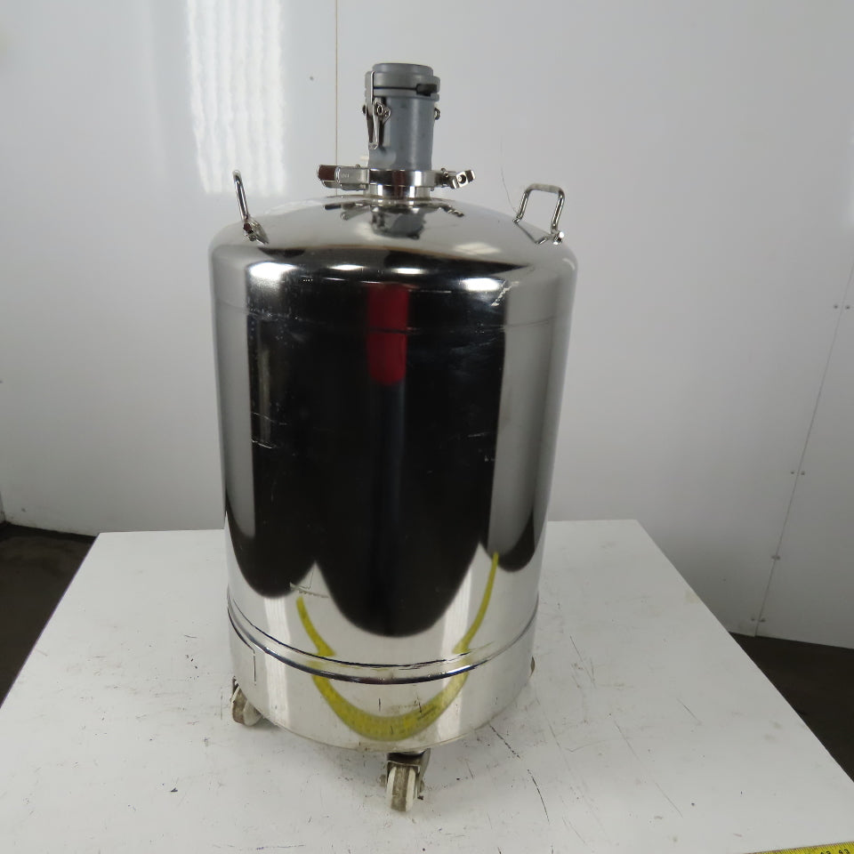 24 Gallon Stainless General Purpose Pressure Vessel Tank 80 PSI W/Casters