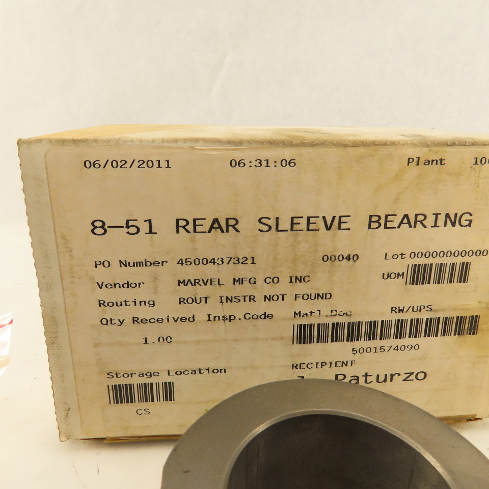 Marvel 8-51 #8 Band Saw Rear Sleeve Bearing Assembly