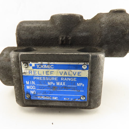 Tokimec CG-03-CVY-15-S81-JA-J Hydraulic Pressure Relief Valve