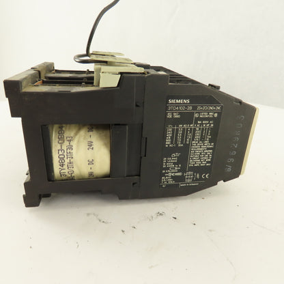Siemens 3TD4102-2B 600V 10Hp MAX Reversing Magnetic Contactor 24VDC Coil