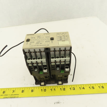 Siemens 3TD4102-2B 600V 10Hp MAX Reversing Magnetic Contactor 24VDC Coil