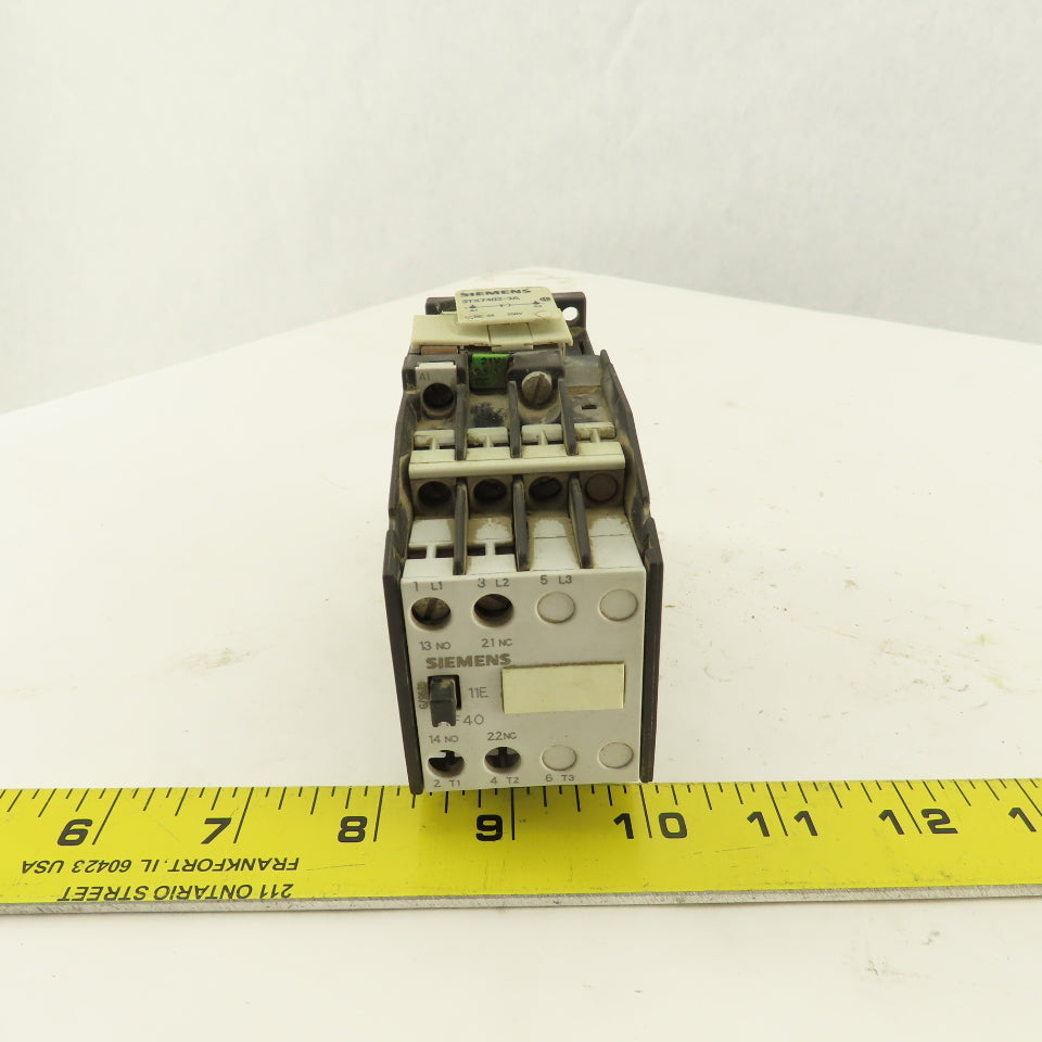 Siemens 3TF4011-0B 600V 20A 3Ph 7.5Hp MAX Magnetic Motor Starter 24VDC Coil