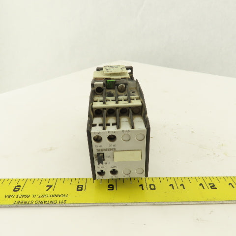 Siemens 3TF4011-0B 600V 20A 3Ph 7.5Hp MAX Magnetic Motor Starter 24VDC Coil