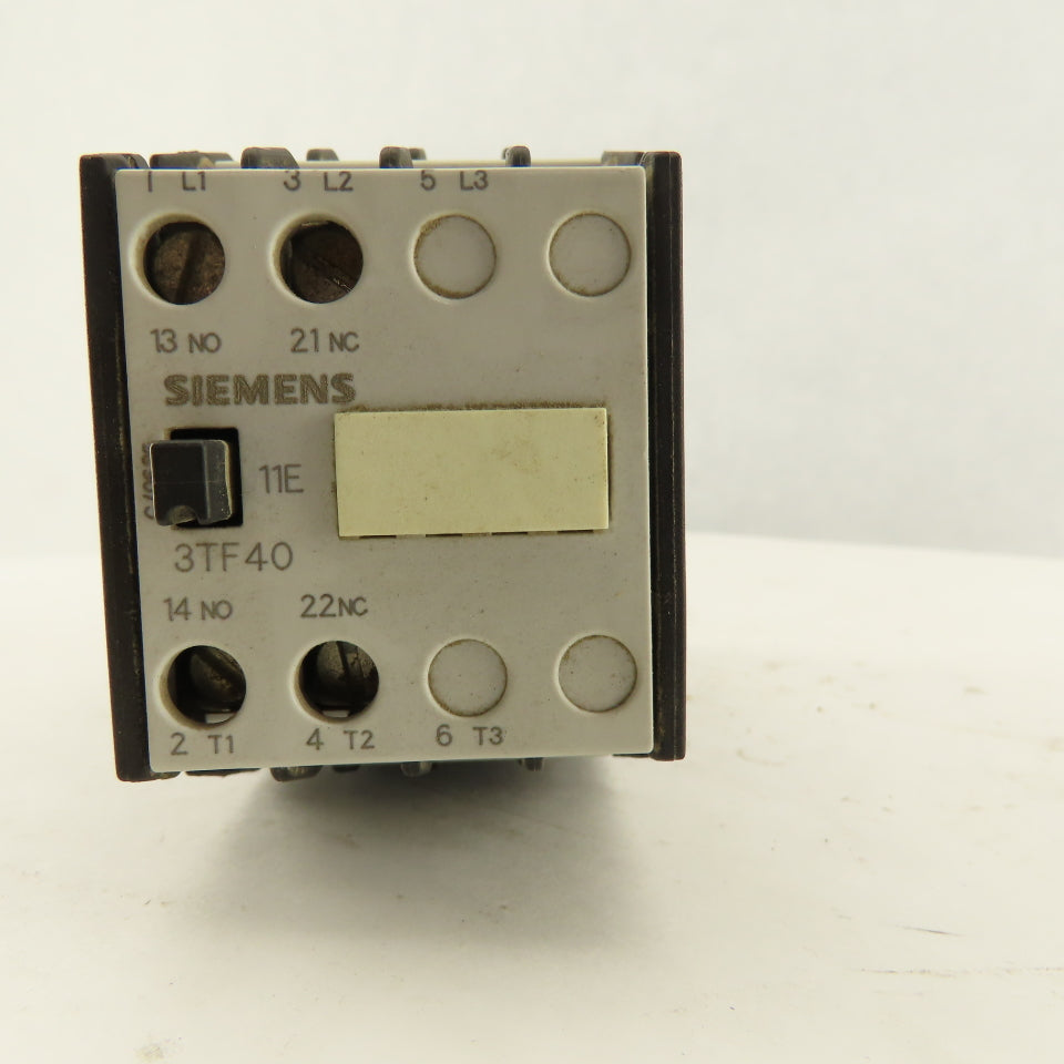 Siemens 3TF4011-0B 600V 20A 3Ph 7.5Hp MAX Magnetic Motor Starter 24VDC Coil