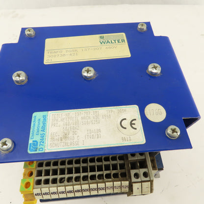 Electrotechnics DGSK 137-207 460/480-525VAC Primary 24VDC Transformer Rectifier