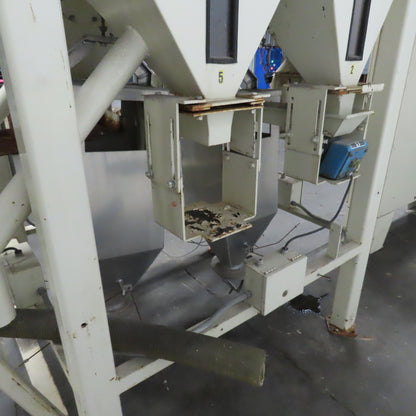 Pacific Engineering Bulk Material Dual Weigh Batching Blending Discharge Hopper