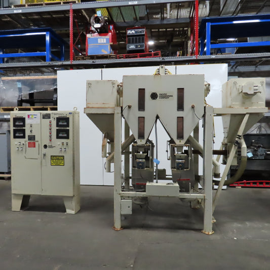 Pacific Engineering Bulk Material Dual Weigh Batching Blending Discharge Hopper