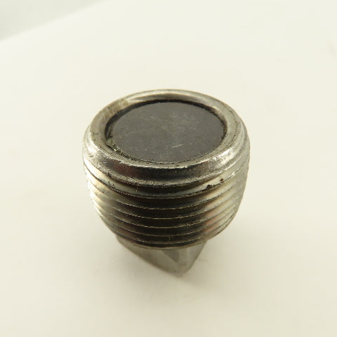 1" Square Head Magnetic Clean Out Drain Plug Stainless Steel