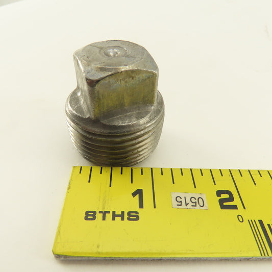 1" Square Head Magnetic Clean Out Drain Plug Stainless Steel
