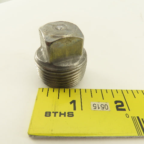 1" Square Head Magnetic Clean Out Drain Plug Stainless Steel
