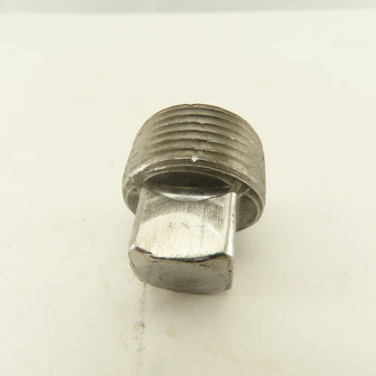 3/4" Square Head Magnetic Clean Out Drain Plug Stainless Steel