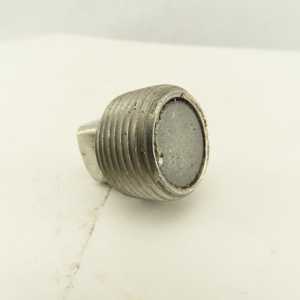 3/4" Square Head Magnetic Clean Out Drain Plug Stainless Steel