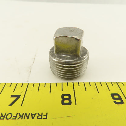 3/4" Square Head Magnetic Clean Out Drain Plug Stainless Steel