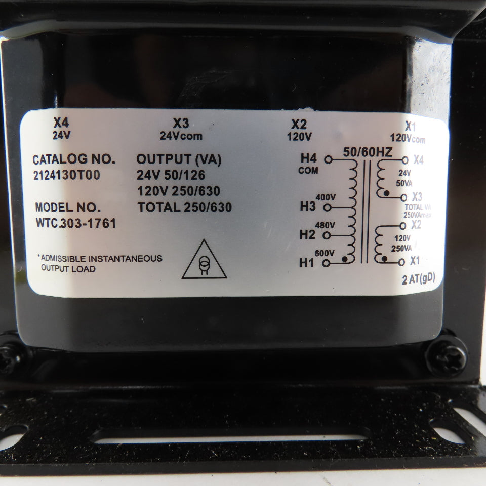 Hevi Duty WTC-303-1761 120-250/630V Primary 24-50/126V Secondary Transformer