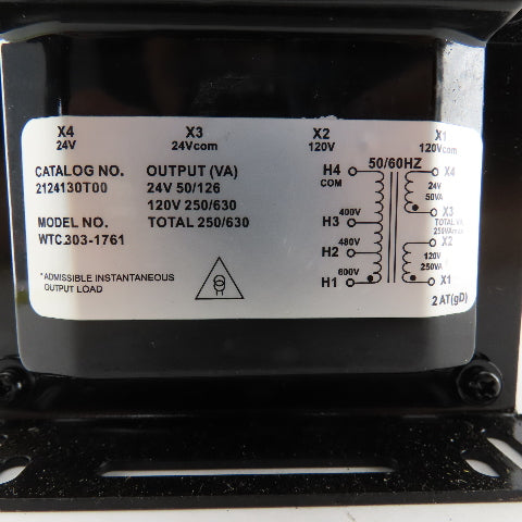 Hevi Duty WTC-303-1761 120-250/630V Primary 24-50/126V Secondary Transformer