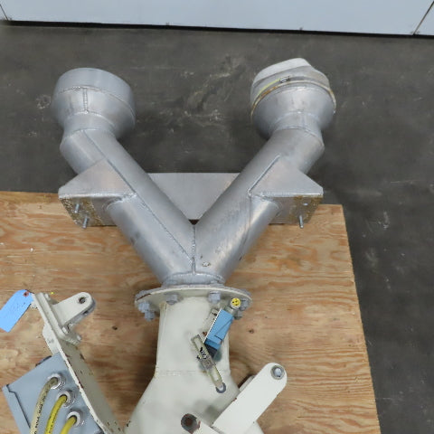 6"x6"x6" Flange Ridged Pipe Manual Diverter Valve For Plastics Grain or Powder