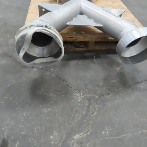 6"x6"x6" Flange Ridged Pipe Manual Diverter Valve For Plastics Grain or Powder