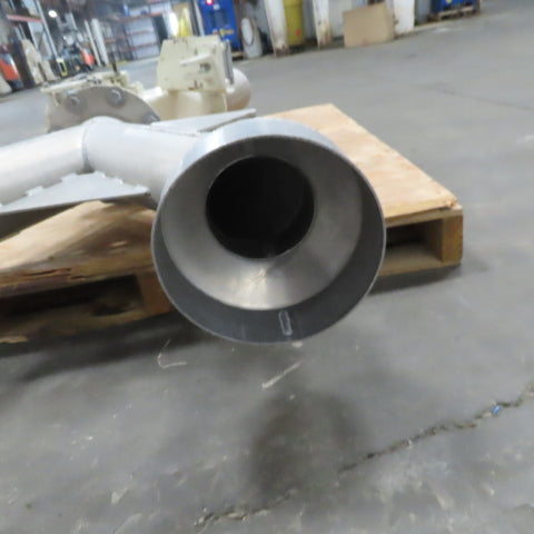 6"x6"x6" Flange Ridged Pipe Manual Diverter Valve For Plastics Grain or Powder
