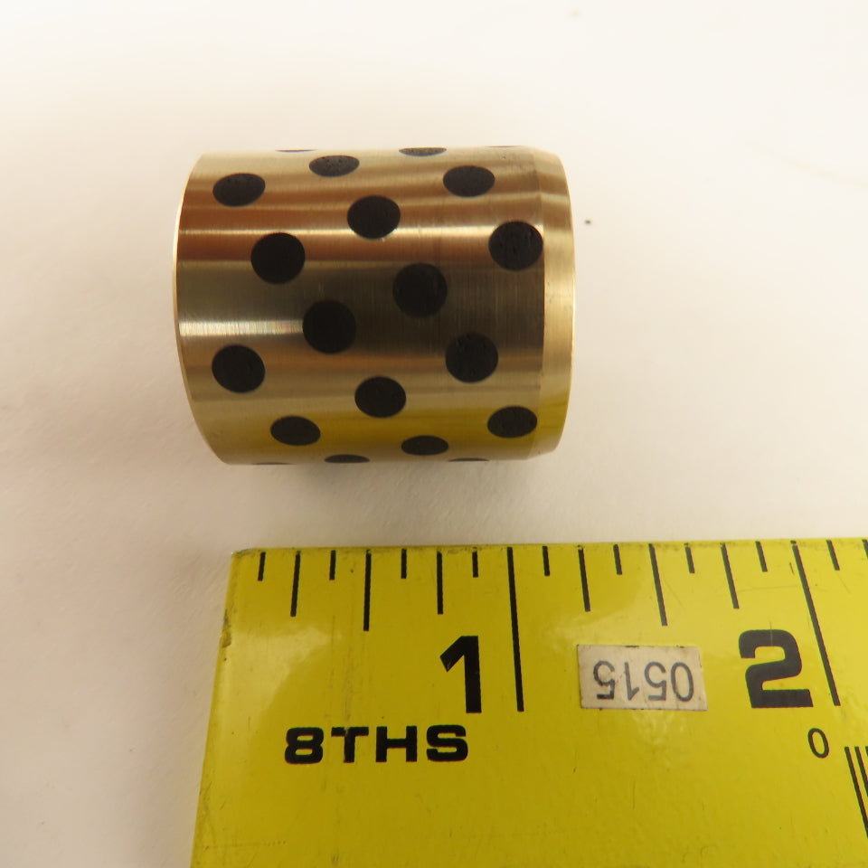 0.798 Nominal ID Brass Sleeve Bearing Graphite Self Lubricating 7/64 OD Lot Of 3