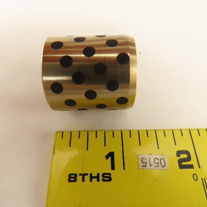 0.798 Nominal ID Brass Sleeve Bearing Graphite Self Lubricating 7/64 OD Lot Of 3