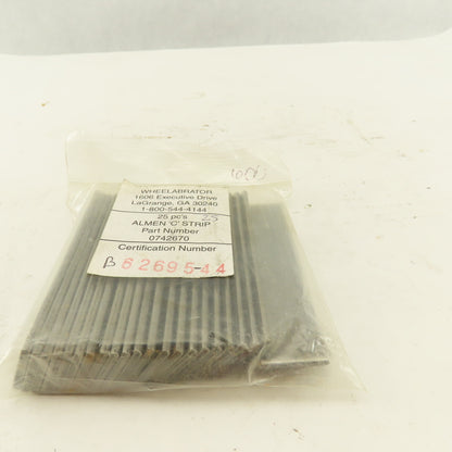 Wheelabrator 0742670 Shot Peening Almen "C" Strip Certified Pack Of 25