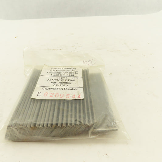 Wheelabrator 0742670 Shot Peening Almen "C" Strip Certified Pack Of 25