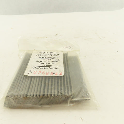 Wheelabrator 0742670 Shot Peening Almen "C" Strip Certified Pack Of 25