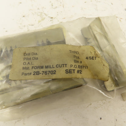 Wetmore 2B-76702 Set #2 Hobbing Cutters Lot Of 4