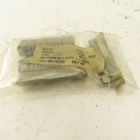 Wetmore 2B-76702 Set #2 Hobbing Cutters Lot Of 4