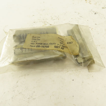 Wetmore 2B-76702 Set #2 Hobbing Cutters Lot Of 4