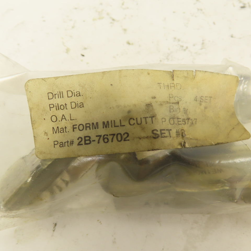 Wetmore 2B-76702 Set #3 Hobbing Cutters Lot Of 4