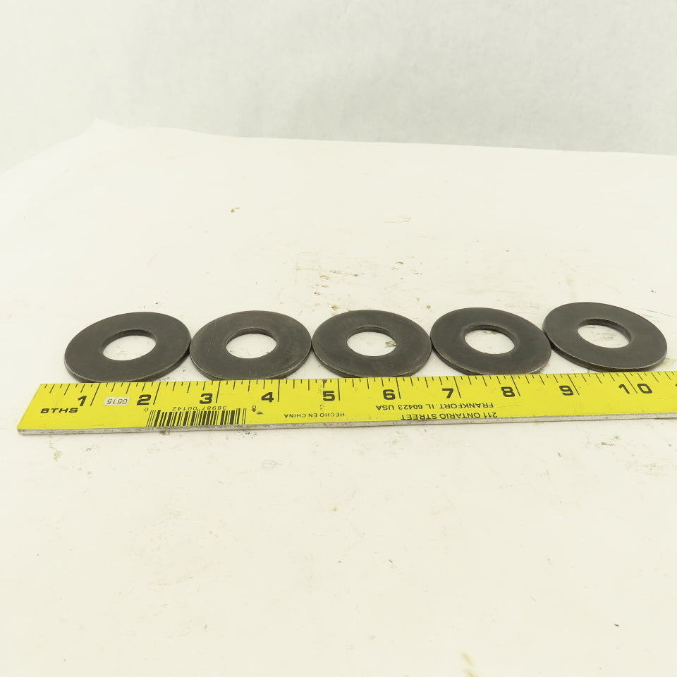 2-1/4" OD Black Oxide Flat Washer 15/64" ID Hole Lot Of 5