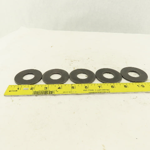2-1/4" OD Black Oxide Flat Washer 15/64" ID Hole Lot Of 5