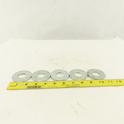 2-1/4" OD Zinc Flat Washer 15/64" ID Hole Lot Of 5