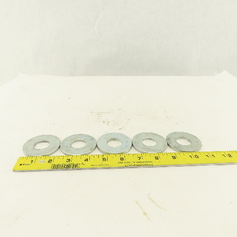 2-1/4" OD Zinc Flat Washer 15/64" ID Hole Lot Of 5