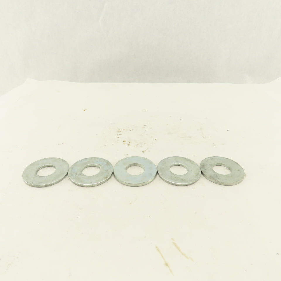 2-1/4" OD Zinc Flat Washer 15/64" ID Hole Lot Of 5